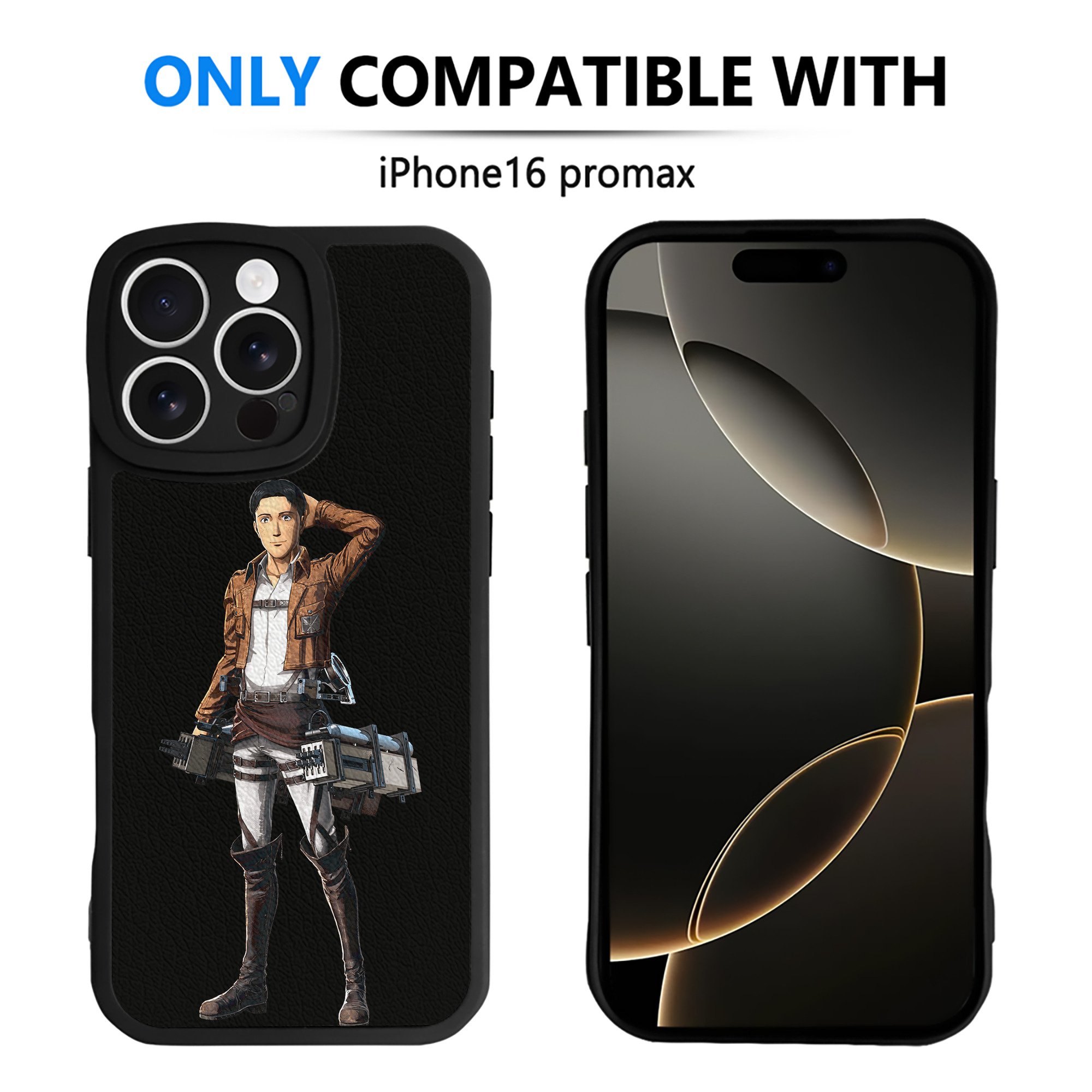 （画像用） 進撃の巨人 Attack on Titan 【iPhone 16シリーズ対応】シリコンスマホケース（レザー調） 材質：シリコン